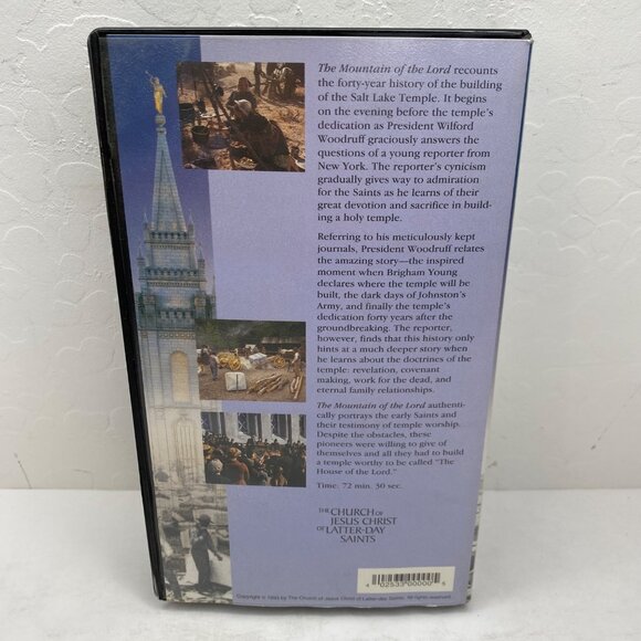 Vintage Church Jesus Christ LDS The Mountain Of The Lord VHS Tape Closed Caption - Picture 7 of 9